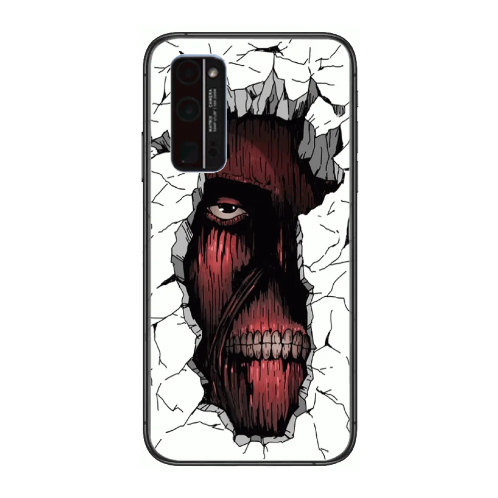 

HD Popularity Titan Phone Case Hull For Huawei Honor 8 9 10 20 30 A S Lite Pro 5g i Black Back Soft Cell Cover Pretty