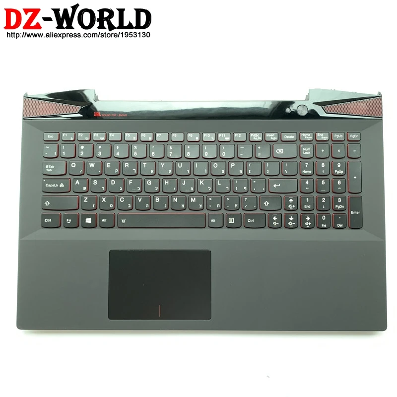 Новый черный верхний корпус для рук с клавиатурой подсветкой на иврите сенсорная