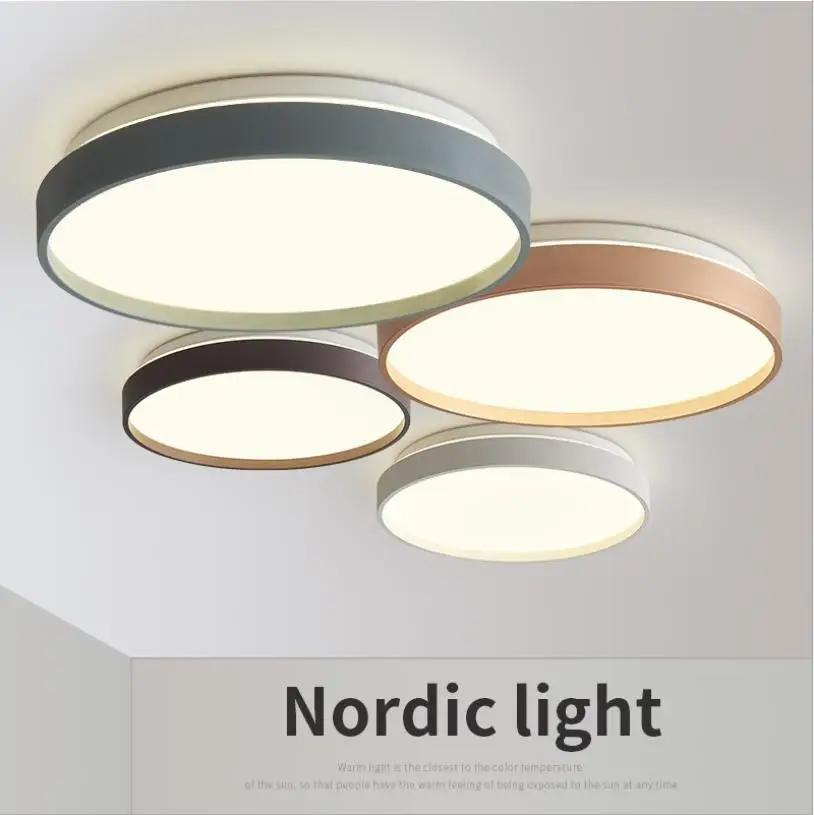 

New Nordic Led Ceiling Light Lamp For Living Room Light Round Ceilling Lamp For Toilet Bathroom Toilet Kitchen Light Fixture