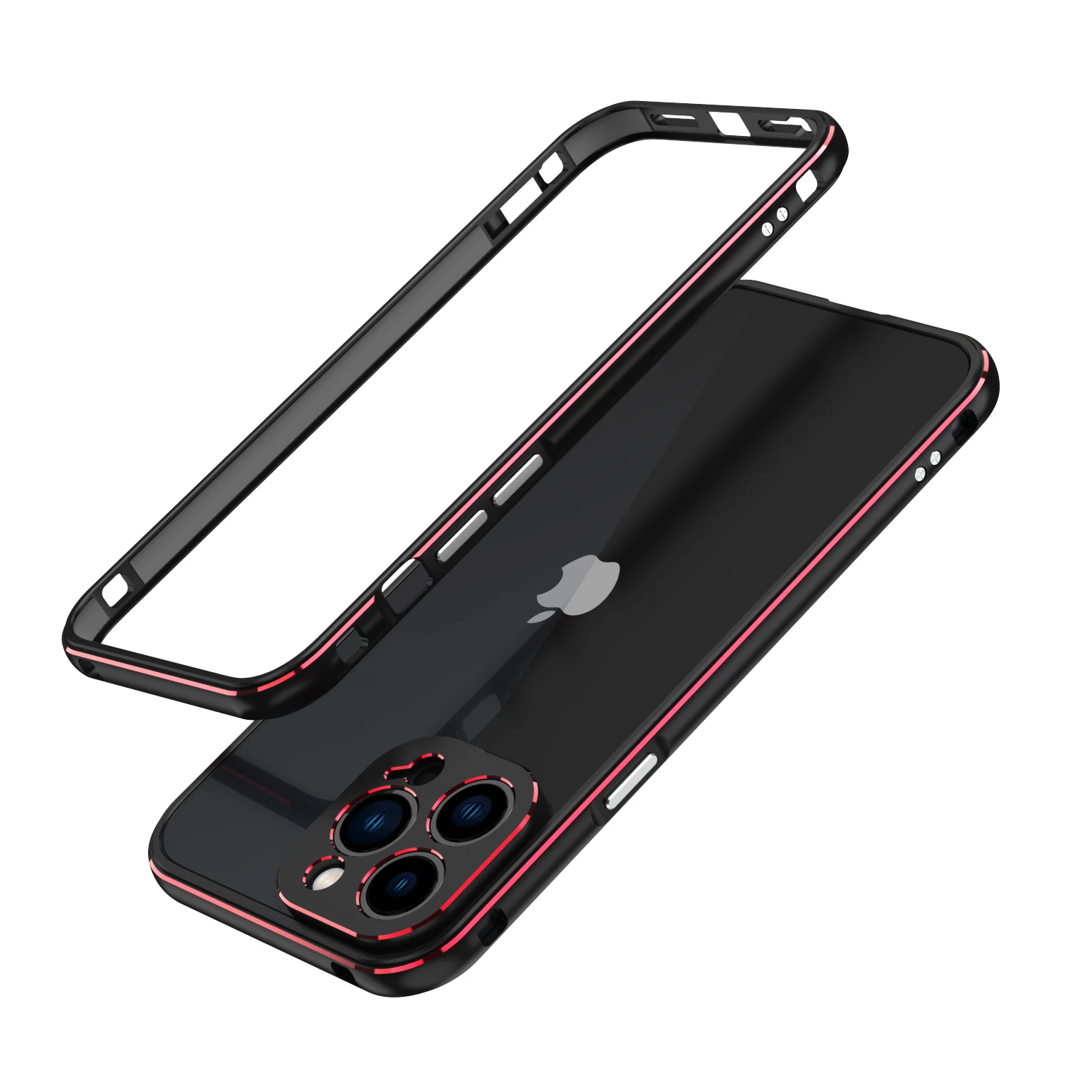 

For iPhone 13 Pro Max Case Aluminum metal bumper Frame Slim Cover phone case + Carmera Protector iphone13 Pro Max