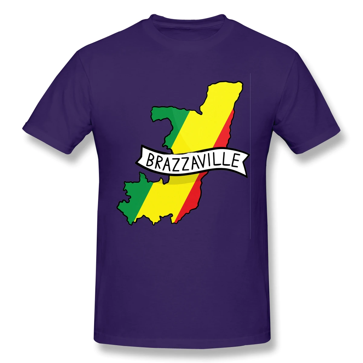 Мужская футболка с коротким рукавом и флагом Конго |