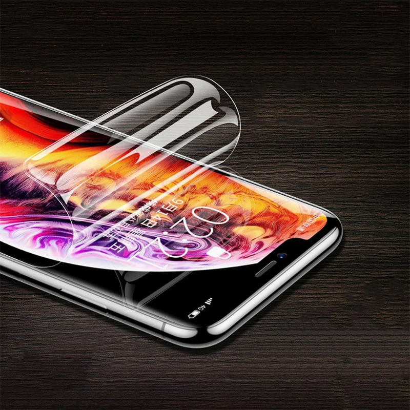 Мягкая Гидрогелевая пленка для iphone 7 8 Plus X 10 защитная экрана XS MAX XR 11 pro max 6 6S полное