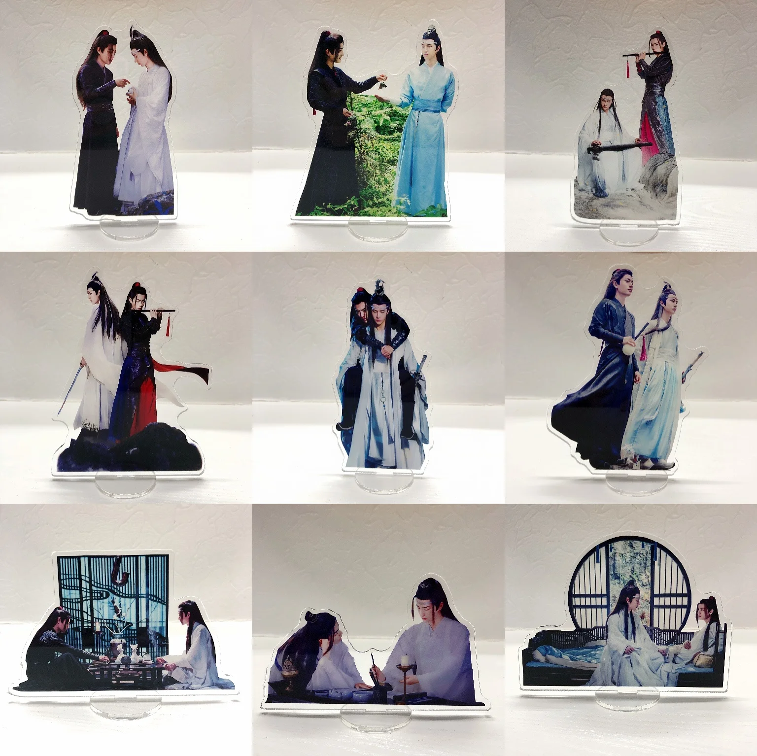 

Аниме неразобранная модель Xiao Zhan Wang Yibo фотография пластина Дисплей косплей мультфильм настольное украшение праздничные подарки игрушки