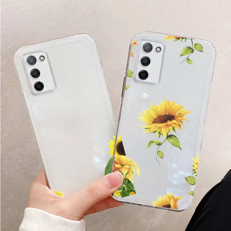

sunflower Luxury Unique Design Phone Case Transparent For OPPO R RENO 9 11 17 3 4 S PLUS PRO 15X k7