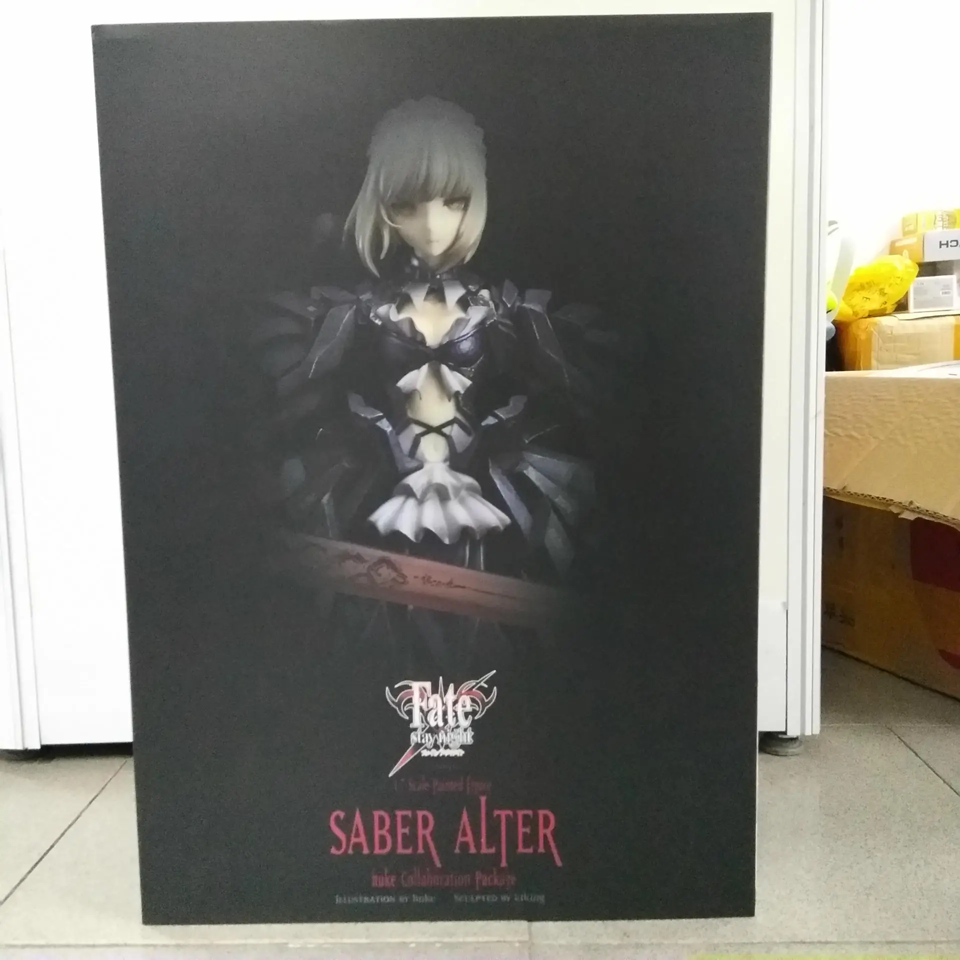 Японское аниме Fate stay Night GSC Fate Saber Alter Huke Metal gear Illustrator ver. Черная Боевая 1/7 масштабная фигурка, новая игрушка