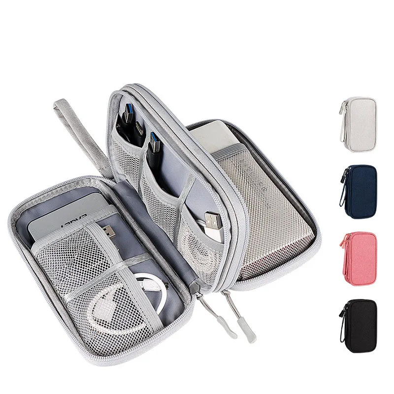 Portable Cable Digital Storage Bag Organizer USB Gadgets Wires Charger Power Bank Zipper Storage Pouch Earphone Case Phone Bag