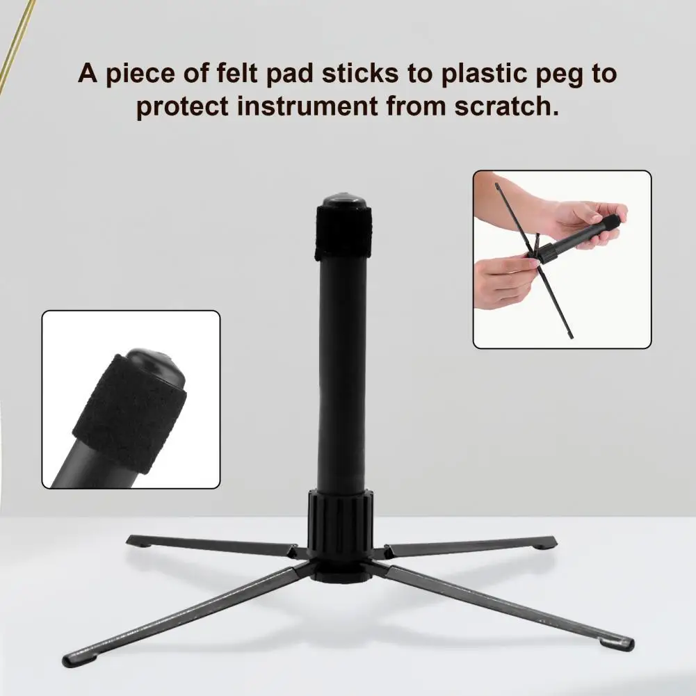 

Easily Carry Metal Alto Tenor Saxophone Stand Tripod Holder Instrument Supplies