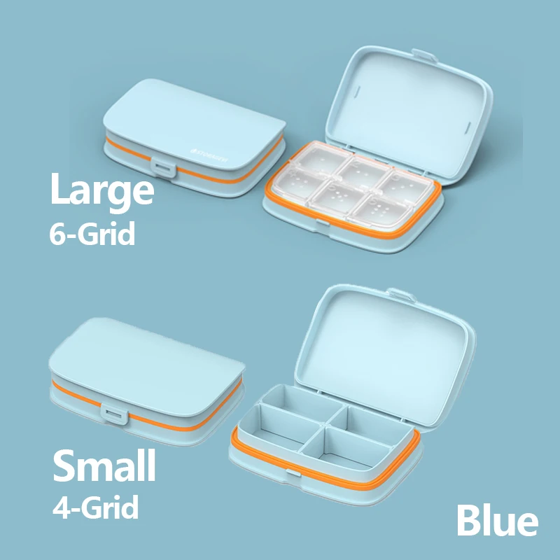 

1PCS Pill Case 4/6 grid Compartment Travel Pill Box Organizer Medicine Tablet Dispenser Organizer Pill Box Splitters Organizer