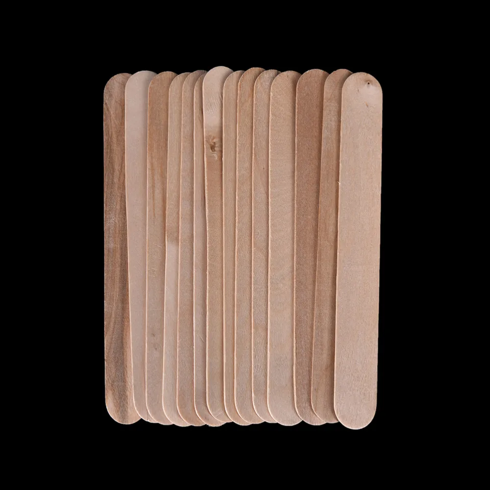 

100Pcs Medical Waxing Craft Wax Stick Wooden New 6 Inch Tongue Depressor Spatula Applicator Stick Tattoo 2017 Hot