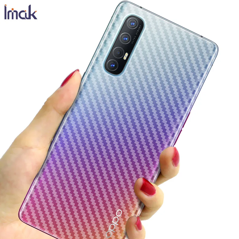 IMAK углеродное волокно шаблон задняя пленка для Oppo Reno3 Pro задний стикер волокна