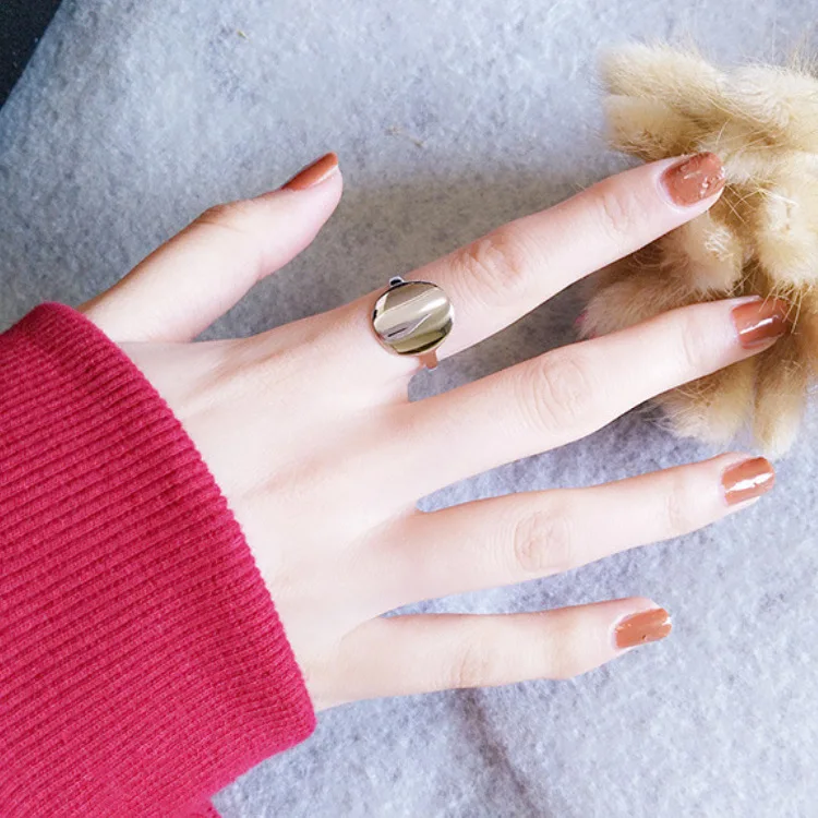 

FMILY Minimalist 925 Sterling Silver Personality Geometric Hollow Ring Retro Fashion Hip-hop Punk Jewelry for Girlfriend Gifts