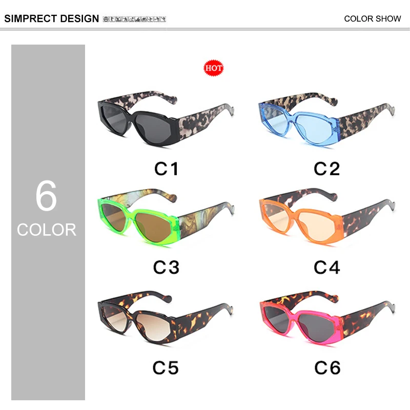 

SIMPRECT Small Cat Eye Sunglasses Women 2020 Fashion Retro Leopard Sun Glasses Brand Designer Vintage UV400 Shades For Women