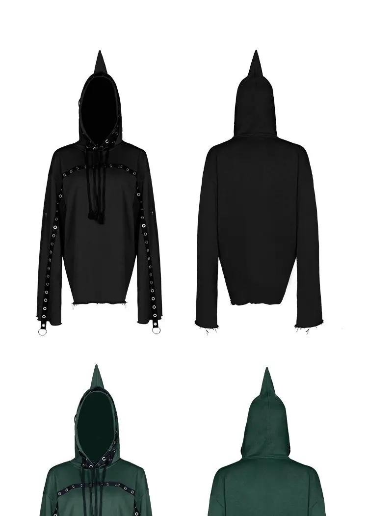 Панк рейв женские готические ведьмы повседневные толстовки с капюшоном PT