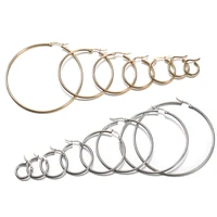 10pcs gold earrings 316l stainless steel open earrings 15 20 25 40mm earring hooks ear ring for jewelry making components diy