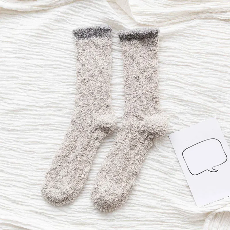 1 пара японская женская обувь из бархата кораллового цвета с трубки розовые носки