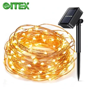 Многоцветная Волшебная лампа 10 м на солнечной батарее, водонепроницаемая гирлянсветильник с медным проводом, декоративная лампа для рождества, свадьбы, вечеринки