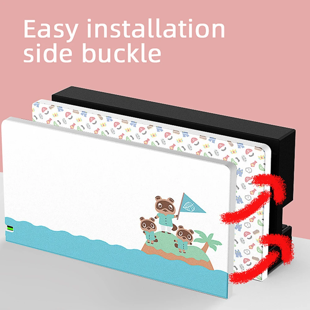 

Game Console Base Decorative Protective Cover Sleeve Replacemnet for Nintendo Switch Game Console Dock Accessories