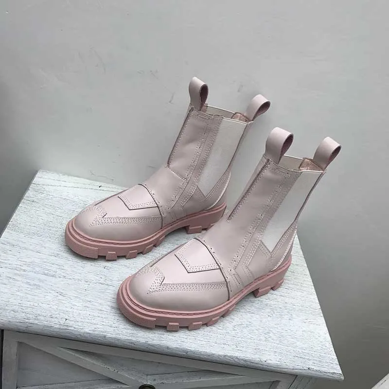 Зимняя обувь женские ботильоны Лидер продаж Botas Mujer Invierno 2019 кожаные ботинки без