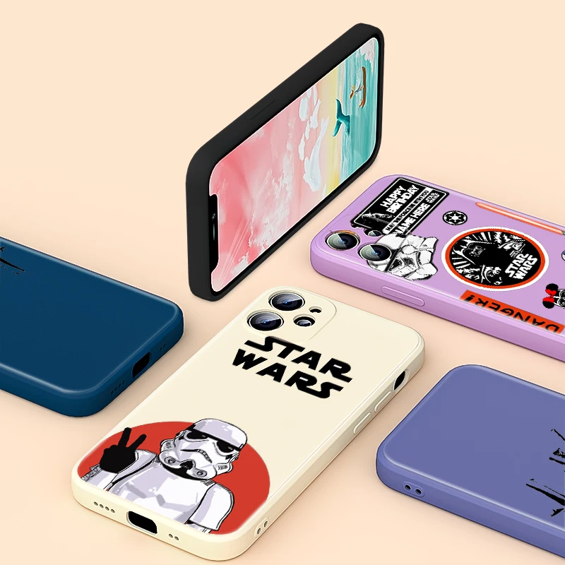 

Star Wars Darth Vader For Apple iPhone SE 2020 13 12 mini 11 8 7 6 XS XR Pro Max Plus Liquid Silicone Soft Phone Case