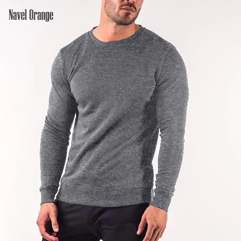 

Men Casual Sweatshirts O-Neck Pullover Tees Spring Autumn Solid Long Sleeve Male T-Shirts Plus Size 3XL Streetwear Dropshipping