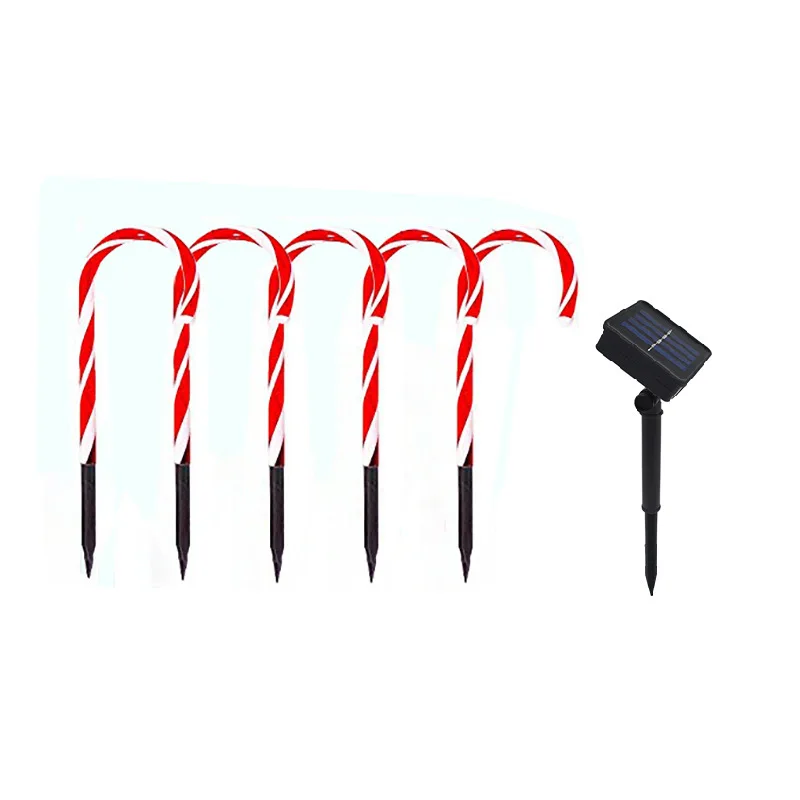 

10PCS Solar Energy Xmas Cane Lights Merry Christmas Decor for Home 2020 christmas Ornaments Navidad Xmas Gift New Year 2021