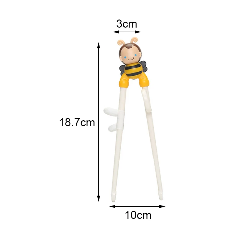 Kids Cartoon Training Chopsticks Children's Bee Baby Stainless Steel Practice Tableware Learning Easy Fun To Use | Мать и ребенок
