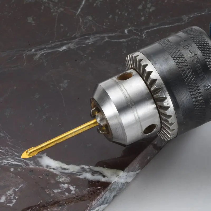 

6pcs Glass Drill Bits Set Tile Ceramic Drilling Set 3/4/5/6/8/10mm with 1/4inch Hex Shank for Porcelain Marble Mirror