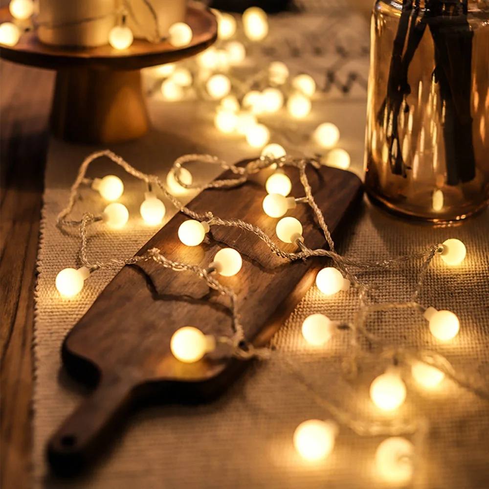 2 м/5 м/10 м вишневые шары светодиодный гирлянда сказочные огни свадьба Рождество