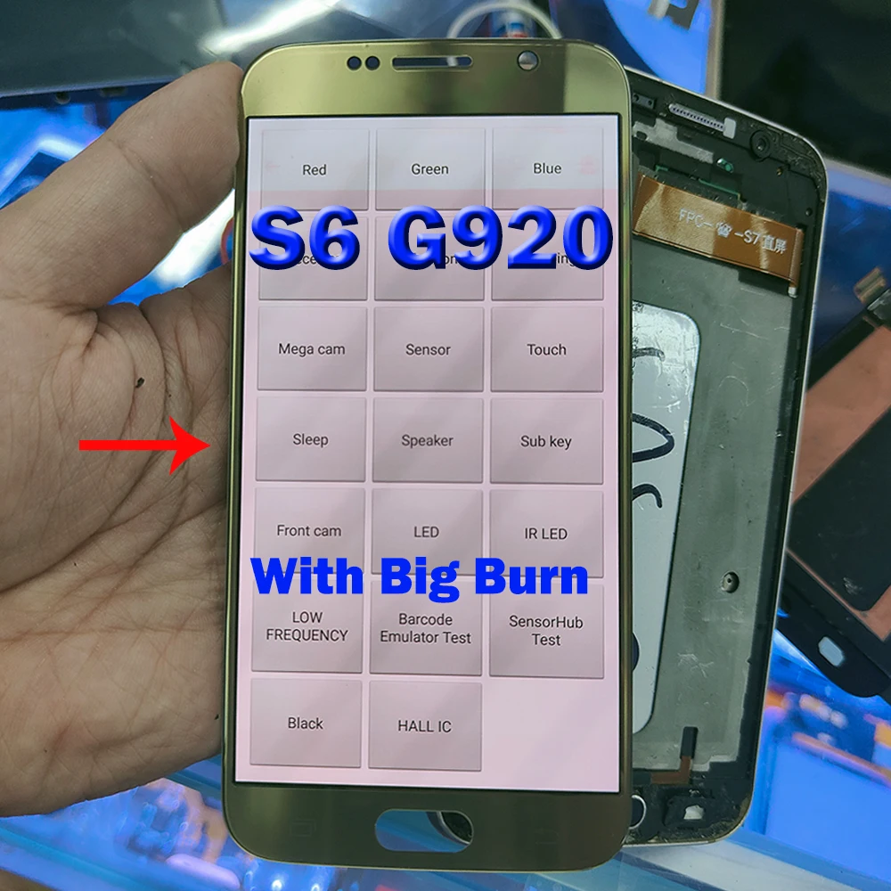С большим ЖК-дисплеем для SAMSUNG S6 G920 G920F G9200 дисплей с сенсорным экраном сменный