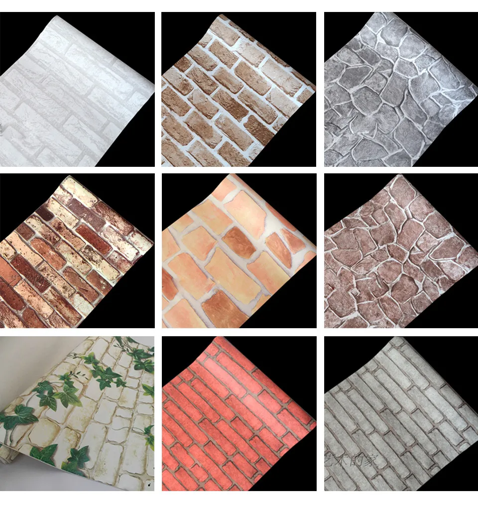 

0.45x5M PVC Brick Pattern Wallpaper Self-Adhesive Modern Living Room Dormitory Study Waterproof Wall Sticker DIY Home Decoration