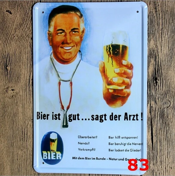 

Пивной бар Настенный декор металлический жестяной знак настенный знак