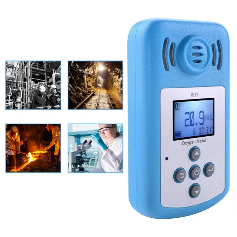 Oxygen Meter LCD Display Sound Light Vibration Alarm Gas Concentration Detector | Инструменты