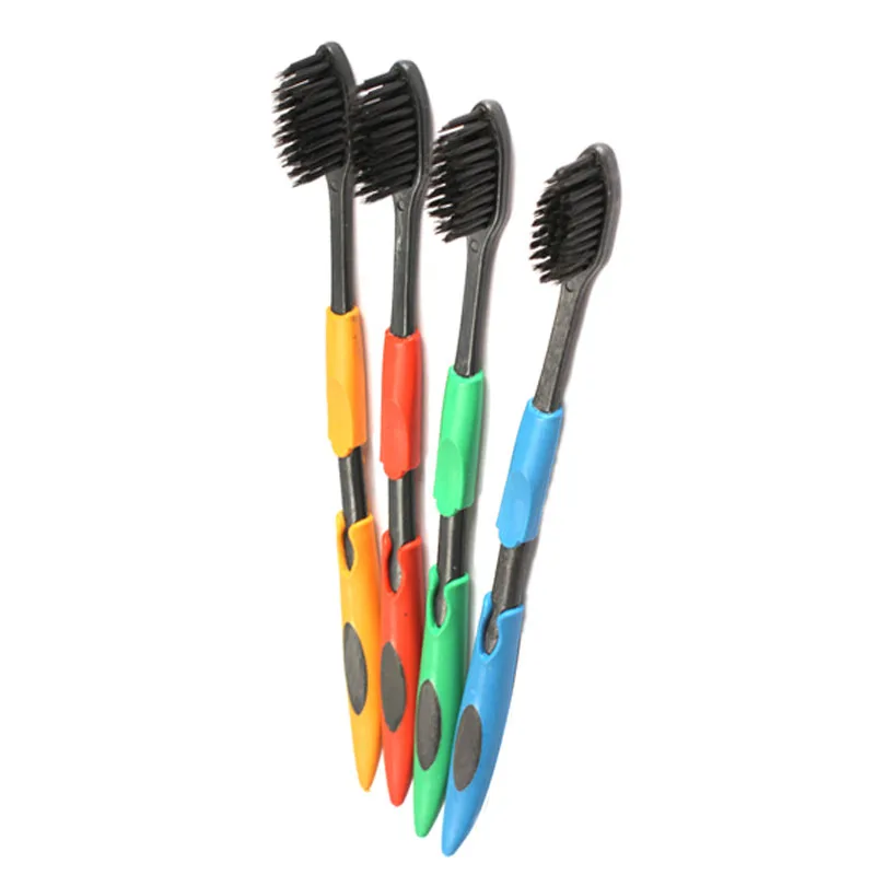 

Toothbrush 4 Pcs Ultra Soft Bamboo Charcoal Nano Brush Oral Care EF