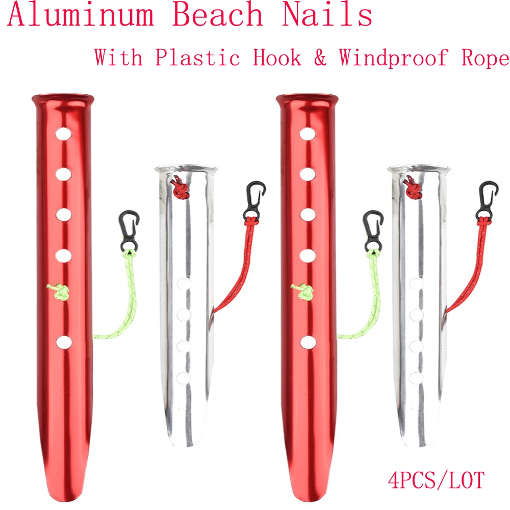 

4 шт./лот гвозди для туристической палатки на открытом воздухе пляжные алюминиевые ветрозащитные U-образные гвозди для снега грязи аксессуа...