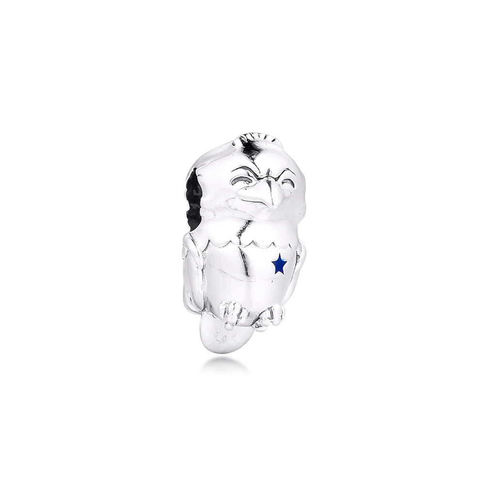 

Genuine 925 Sterling Silver American Bald Eagle Charm Fits Europe Bracelet Beads for Jewelry Making kralen berloques abalorios