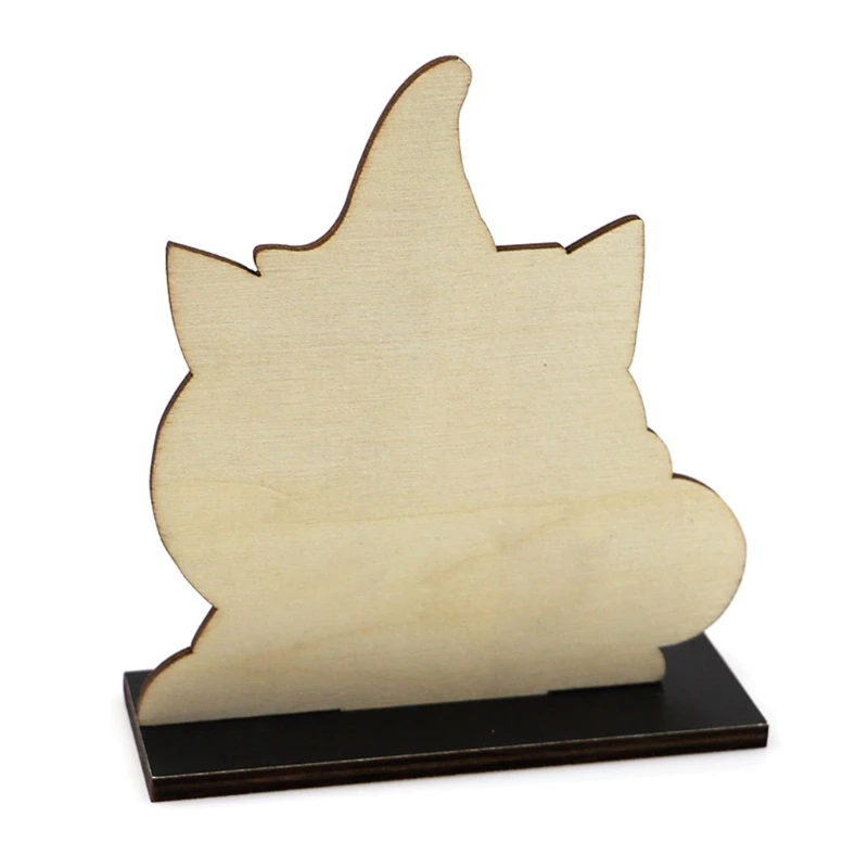 Деревянные настольные украшения в виде тыквы и черной кошки на Хэллоуин