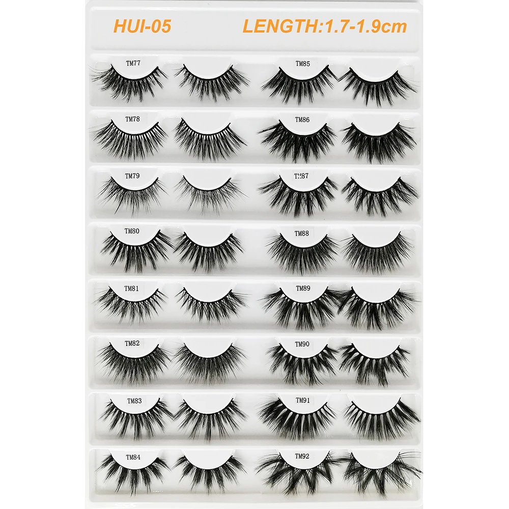 7/16 пар 10-20 мм натуральные 3D Искусственные ресницы набор для макияжа норковые