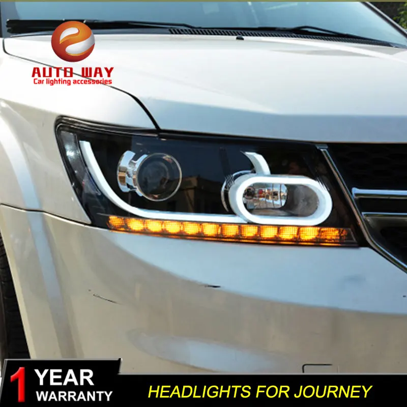 Чехол для стайлинга автомобиля Dodge Journey far 2009 2018 led фара светодиодная drl проектор hid