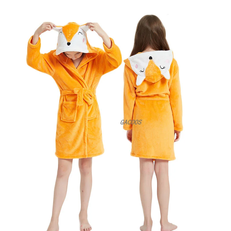 Детский банный халат с капюшоном в виде единорога детский со звездами и радугой