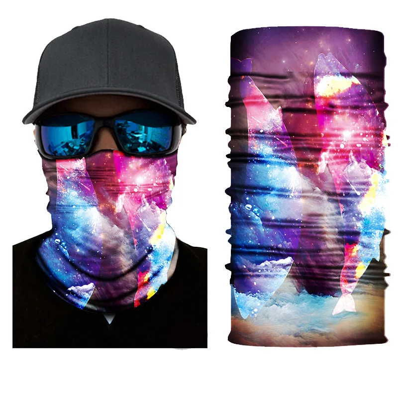 

Hiking Scarves Magic scarf multifunctional outdoor riding ever-changing high elastic sunscreen seamless collar bandanas