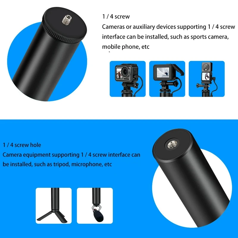 Качественная ручка для зарядки 6800 мАч + винт 1/4 дюйма USB Type-C карманной экшн-камеры