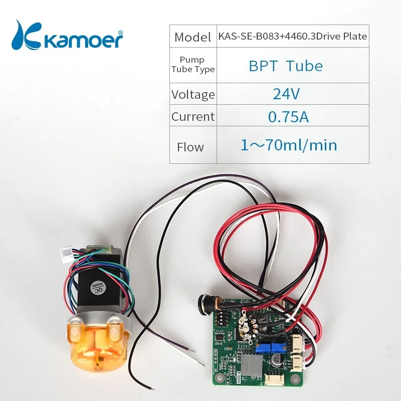 KAS-SE-B083-4460.3 Kamoer марки KAS 12/24V мини перистальтический насос с шаговый двигатель и силиконовая трубка/BPT трубки - Напряжение: KAS-SE-B083-4460.3