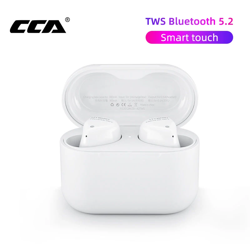 

CCA CC1 наушники-вкладыши TWS с наушники Беспроводной 5,2 Bluetooth наушники спортивные бас профессиональная игровая гарнитура, мини AAC анализа можно ...