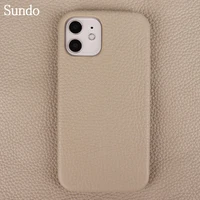 sundo smart phone genuine leather cover phone case for iphone 1111 pro luxury litchi texture celular iphone x coque iphone 12