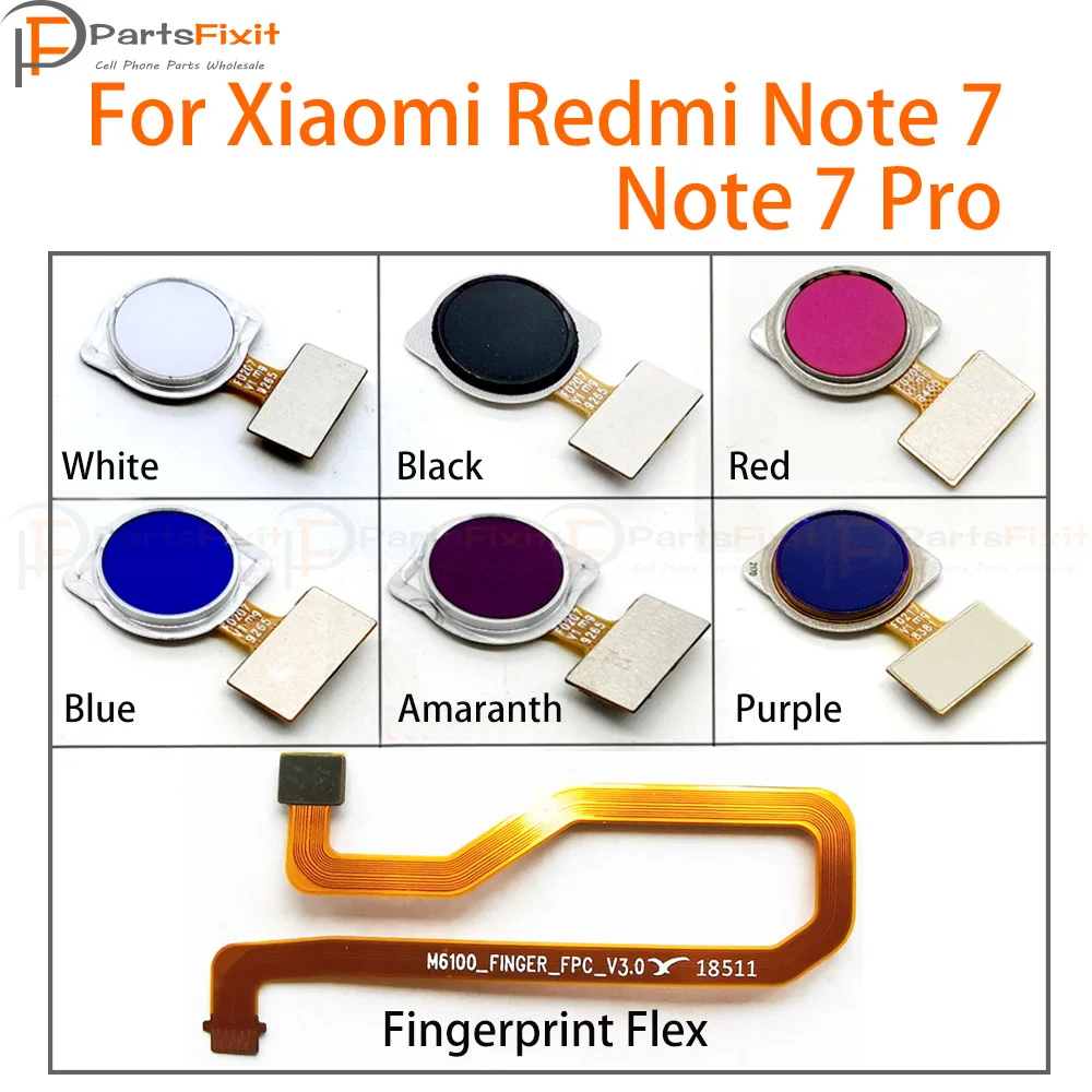 

Original Home Button Flex For Xiaomi Redmi Note 7 Pro Fingerprint Sensor Touch ID Home Button Back Return Menu Key Scanner Flex