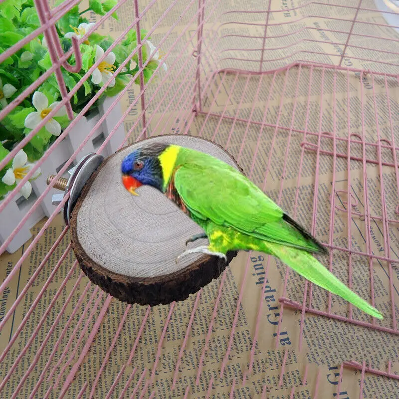 

Попугай Игрушка для домашних животных деревянная круглая монета для птиц Клетка для окуня подставка на платформе попугай буддик Хомяк Игру...