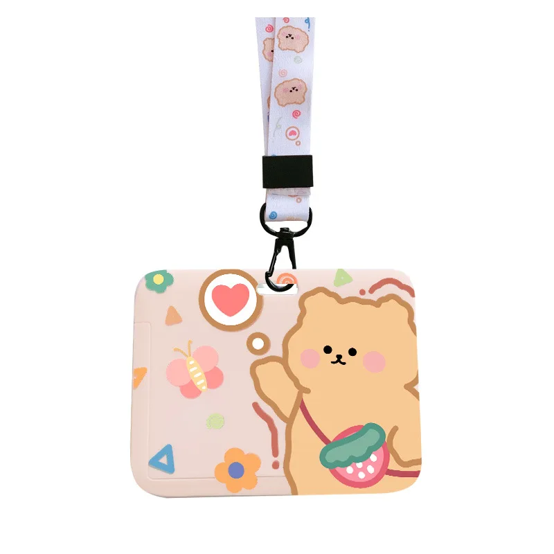 Новый Для женщин держатель для карт с ремешком визитница значок карман