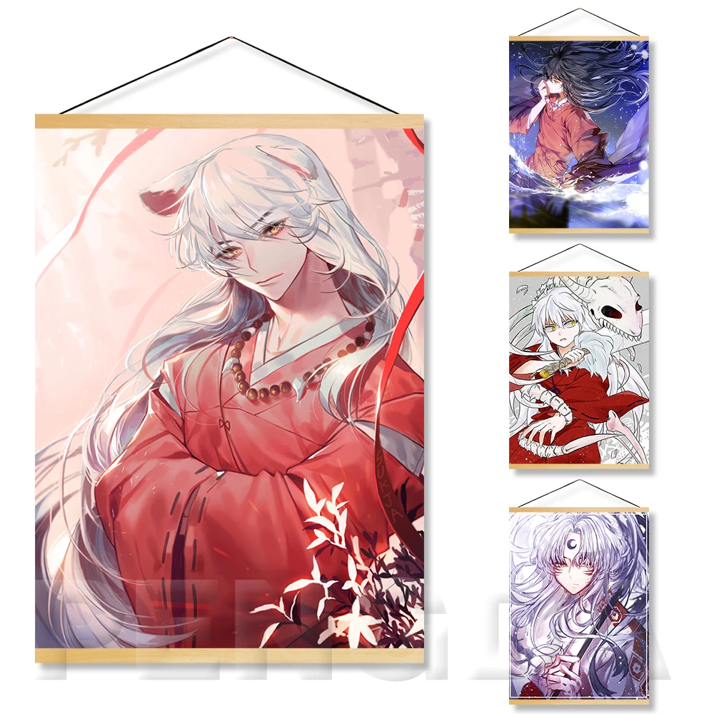 

Современный домашний декор, HD принты, подвесная анимация Inuyasha, холст, живопись, прокрутка, настенные картины, в скандинавском стиле, постеры ...