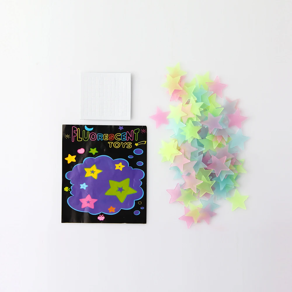 Светящиеся потолочные Настенные 3d наклейки 100 флуоресцентные настенные со