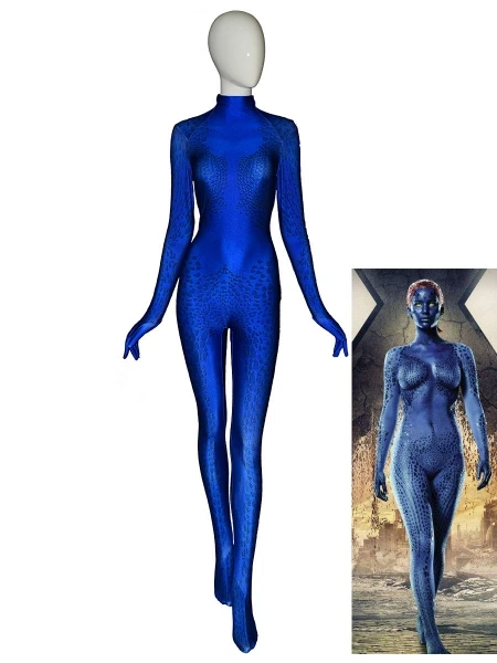 Костюм Mystique из лайкры для косплея бесплатная доставка мужской костюм супергероя